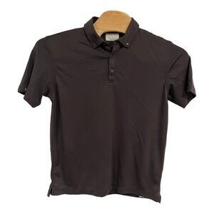 Linksoul Polo Shirt Men's M Dark‎ Brown Luxury Cotton Short Sleeve Golf Casual